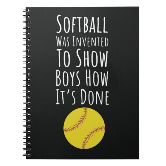 Cute Softball Christmas Ornaments Player Team Fun Notebook (Front)