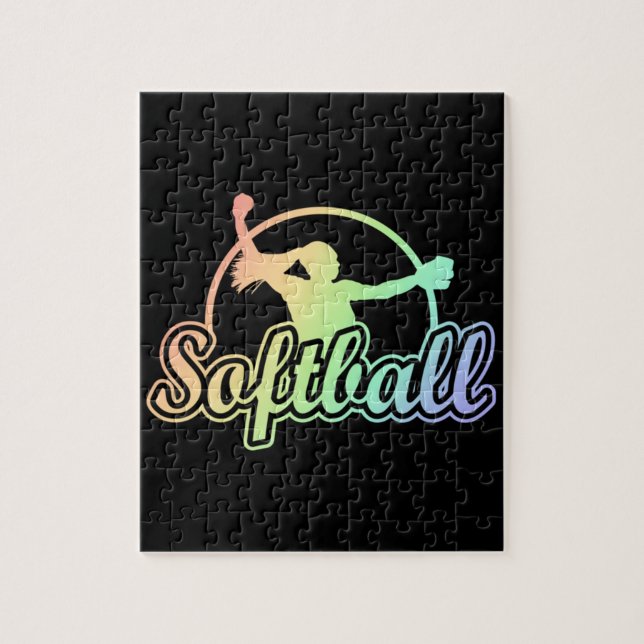 Cute Softball Jigsaw Puzzle (Vertical)