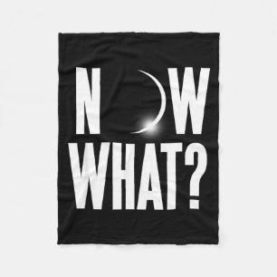 Cute Solar Eclipse August 2017 Fleece Blanket