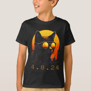 Cute Solar Eclipse Black Cat Eclipse T-Shirt