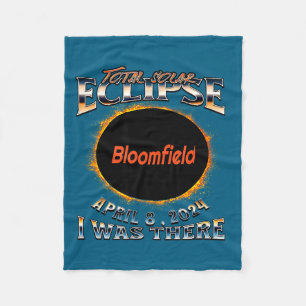 Cute Solar Eclipse Bloomfield Indiana There Fleece Blanket