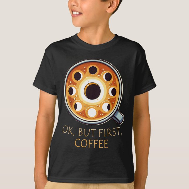 Cute Solar Eclipse Total Eclipse Phases T-Shirt (Front)