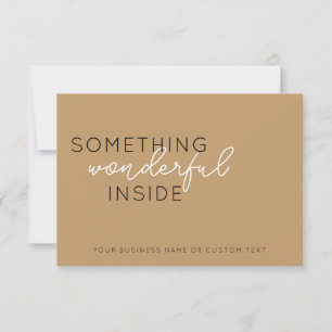 Cute Something Inside Beige Thank You Jewellery Ca Card