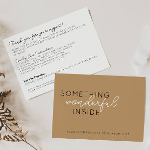 Cute Something Inside Beige Thank You Jewellery Ca Enclosure Card