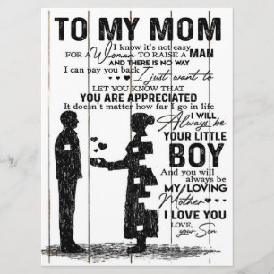 Cute Son To My Mum Gift   Lovely Family Gift Menu