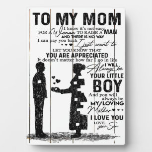 Cute Son To My Mum Gift Lovely Family Gift Plaque