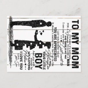 Cute Son To My Mum Gift Lovely Family Gift Postcard