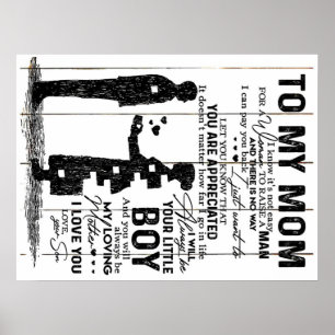 Cute Son To My Mum Gift   Lovely Family Gift Poster