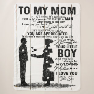 Cute Son To My Mum Gift Lovely Family Gift Sherpa Blanket