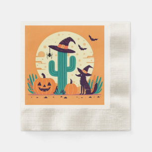 Cute, southwestern Halloween desert/cactus Napkin
