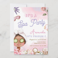 Cute Spa Pamper Party Pink Girl Birthday