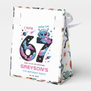 Cute Space 7th Birthday Six & Seven Year Old Favour Box