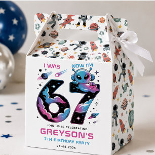 Cute Space 7th Birthday   Six & Seven Year Old Favour Box