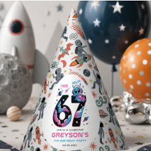 Cute Space 7th Birthday | Six & Seven Year Old