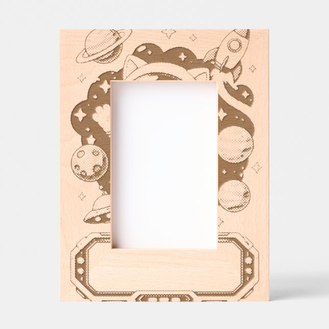 Cute Space and Planets Nursery Photo Frame (Front)