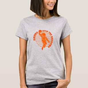 Cute Space Astronaut Playing Basketball  T-Shirt