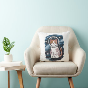 Cute Space Cat Astronaut  Cushion