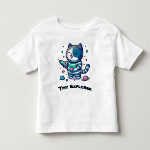 🚀 Cute Space Cat Astronaut 🐱  Toddler T-Shirt