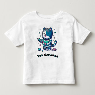 🚀 Cute Space Cat Astronaut 🐱 Toddler T-Shirt