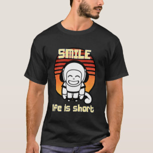 Cute Space & Cat Astronaut Vintage Nerdy Gamer T S T-Shirt