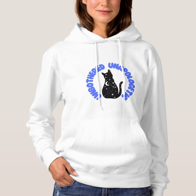 Cute Space Cat Sweatshirt - Funny Cosmic Attitude  (Front)