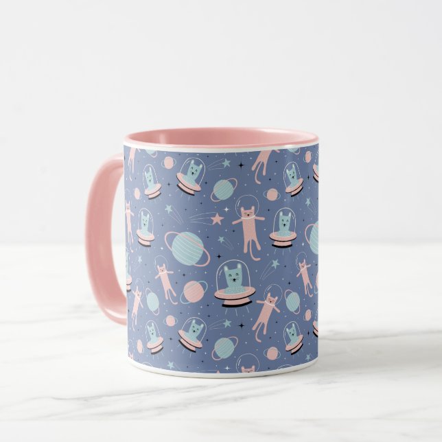 Cute Space Cats Mug (Front Left)