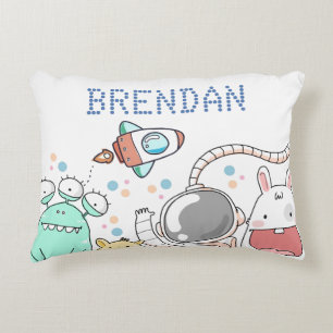 Cute Space Characters Personalised Kids Decorative Cushion