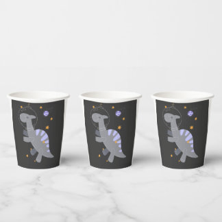 Cute Space Dinosaur Birthday Party Cup for Boys