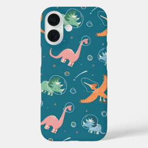 Cute Space Dinosaur iPhone 16 Case