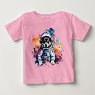 Cute space dog astronaut puppy baby T-Shirt