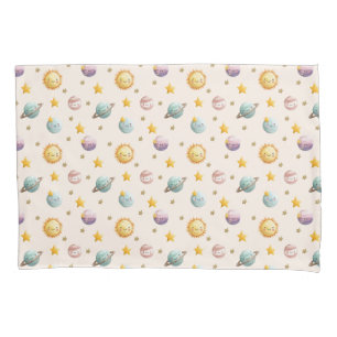 Cute Space Fabric Baby Room Textile Design Pillowcase