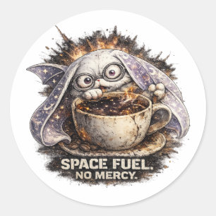 Cute Space Fuel Bunny Coffee Halloween Magic Classic Round Sticker