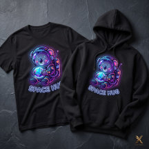 Cute Space Koala Astronaut Glowing Galaxy