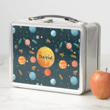 Cute Space Solar System Personalised Kids Name
