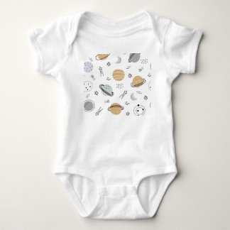 Cute Space-Themed Baby Bodysuit 