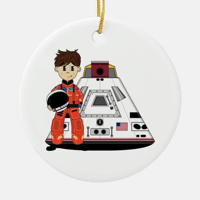 Cute Spaceman Ornament (Front)