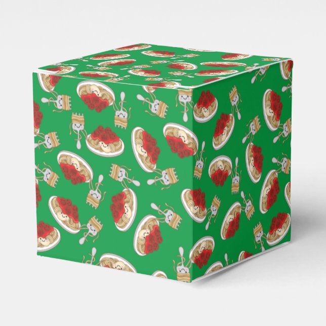 Cute Spaghetti Kids Birthday Party Kawaii Favour Box (Front Side)