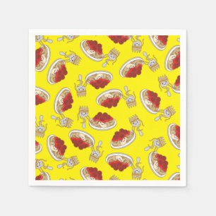Cute Spaghetti Kids Birthday Party Kawaii Napkin
