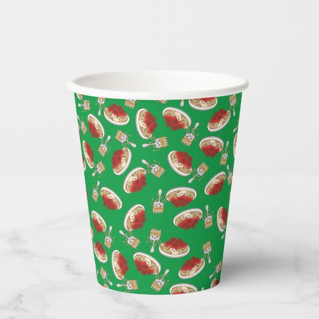 Cute Spaghetti Kids Birthday Party Kawaii Paper Cups (Front)