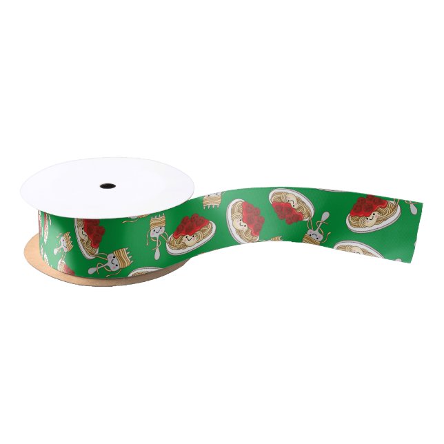 Cute Spaghetti Kids Birthday Party Kawaii Satin Ribbon (Spool)