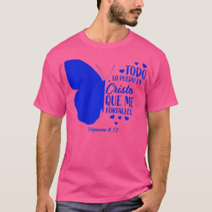 Cute Spanish Christian Bible Verse Women Religious T-Shirt