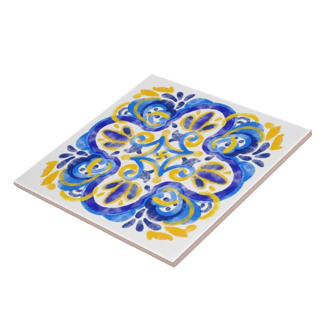 cute Spanish design lovers  Tile (Side)