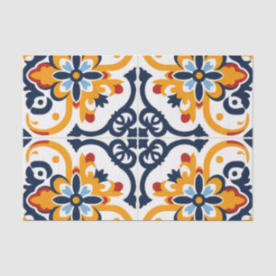 Cute Spanish tile pattern decoupage Tissue Paper