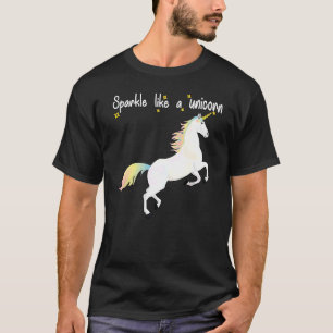 cute sparkle like a unicorn rainbow women girls ki T-Shirt