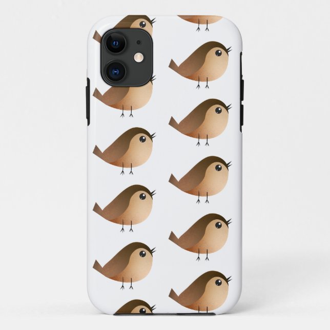 Cute Sparrow Bird Cartoon  Case-Mate iPhone Case (Back)
