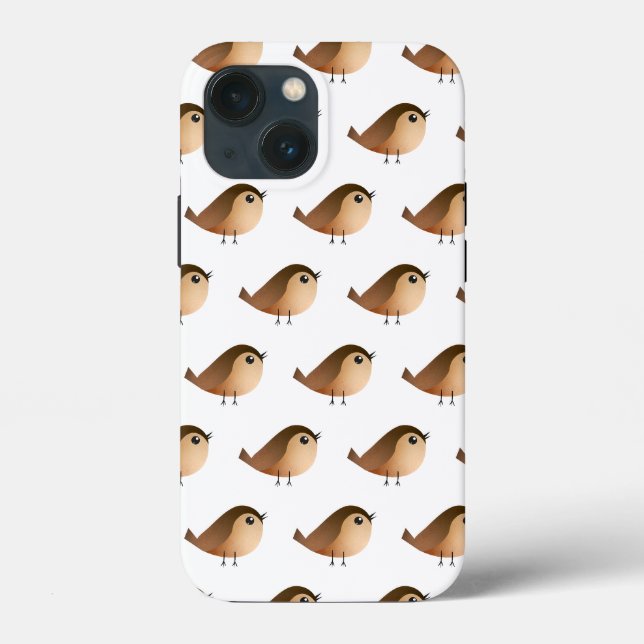 Cute Sparrow Bird Cartoon Case-Mate iPhone Case (Back)