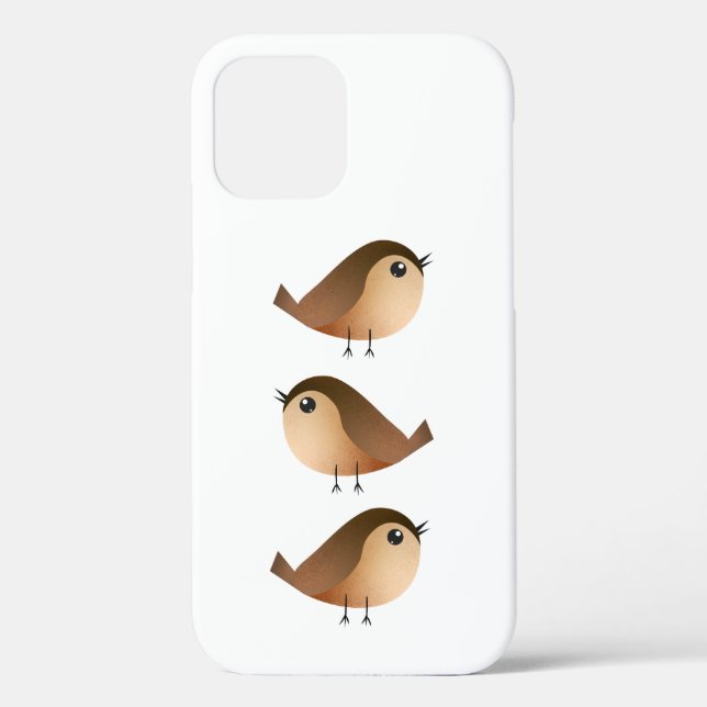 Cute Sparrow Bird Cartoon Case-Mate iPhone Case (Back)