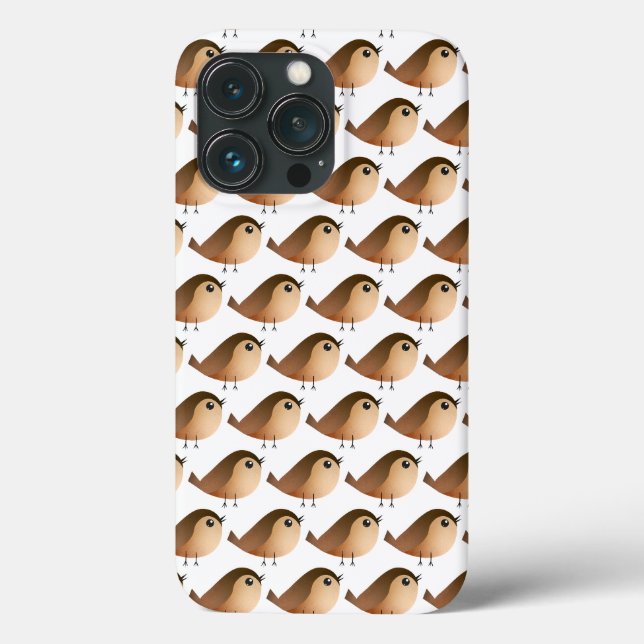Cute Sparrow Bird Cartoon Case-Mate iPhone Case (Back)