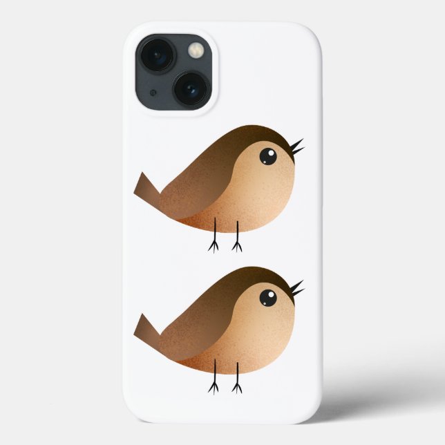 Cute Sparrow Bird Cartoon Case-Mate iPhone Case (Back)