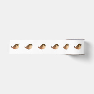 Cute Sparrow Bird Cartoon Grosgrain Ribbon